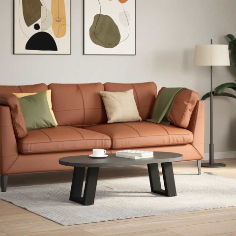 VidaXL Nogi do stolika kawowego w kształcie litery U 2 szt. Czarne 30x(30-31) cm Stal