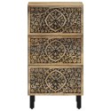 KOMODA Z LITEGO DREWNA MANGO RĘCZNIE RZEŹBIONA RETRO 40X33X75CM SZAFKA LOFT