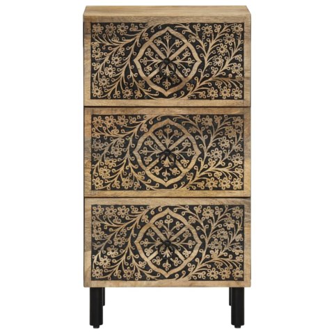 KOMODA Z LITEGO DREWNA MANGO RĘCZNIE RZEŹBIONA RETRO 40X33X75CM SZAFKA LOFT