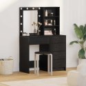 TOALETKA 2 PCS CZARNY 50X41X135CM MATERIAŁ DREWNOPOCHODNY