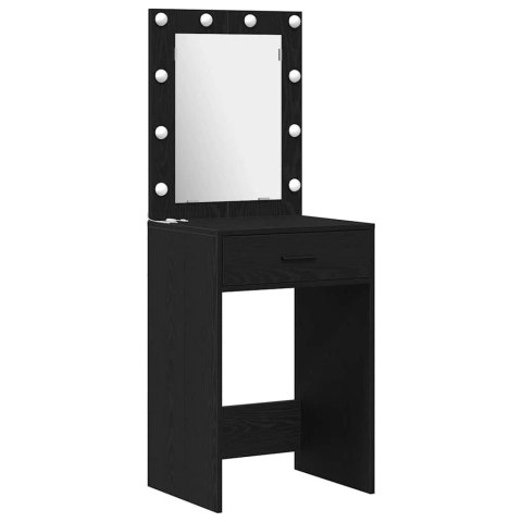 TOALETKA 2 PCS CZARNY 50X41X135CM MATERIAŁ DREWNOPOCHODNY