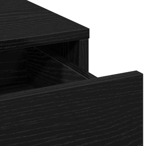 TOALETKA 2 PCS CZARNY 50X41X135CM MATERIAŁ DREWNOPOCHODNY