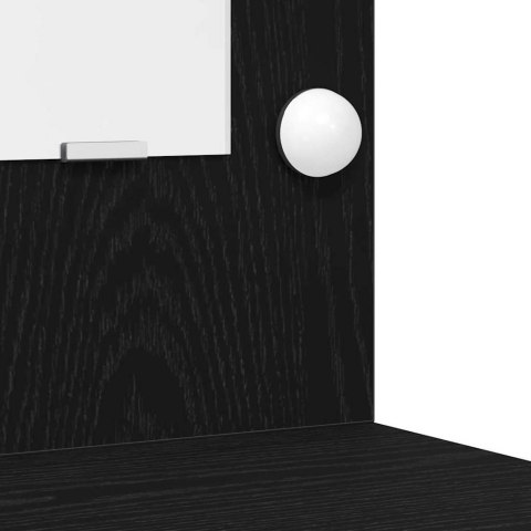 TOALETKA 2 PCS CZARNY 50X41X135CM MATERIAŁ DREWNOPOCHODNY