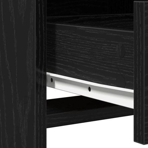 TOALETKA 2 PCS CZARNY 50X41X135CM MATERIAŁ DREWNOPOCHODNY