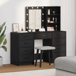 TOALETKA 3 PCS CZARNY 40X41X135CM MATERIAŁ DREWNOPOCHODNY