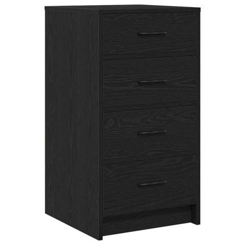 TOALETKA 3 PCS CZARNY 40X41X135CM MATERIAŁ DREWNOPOCHODNY