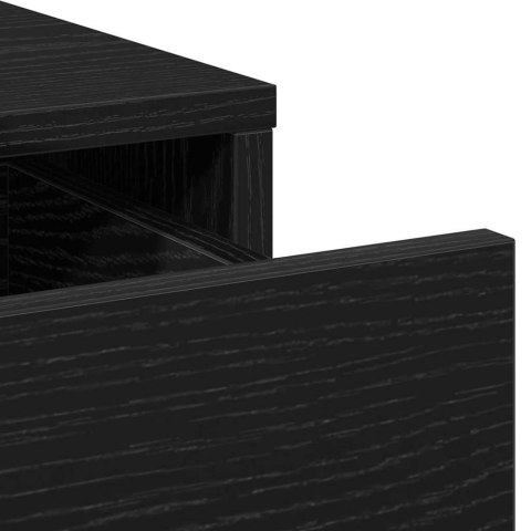 TOALETKA 3 PCS CZARNY 40X41X135CM MATERIAŁ DREWNOPOCHODNY