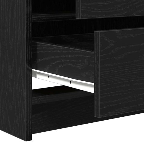 TOALETKA 3 PCS CZARNY 40X41X135CM MATERIAŁ DREWNOPOCHODNY