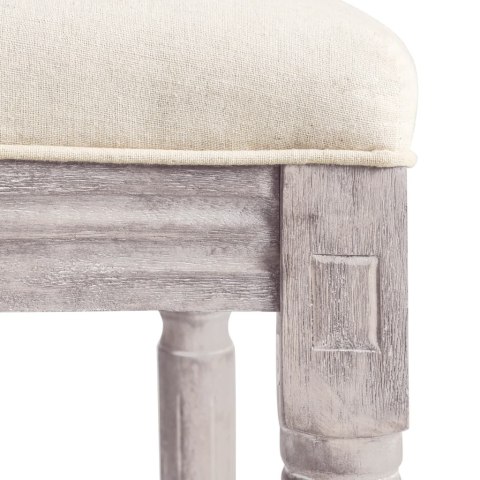 VidaXL Stołki barowe, 2 szt., białe, len