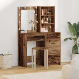 TOALETKA 2 PCS BRĄZOWA 50X41X135CM MATERIAŁ DREWNOPOCHODNY