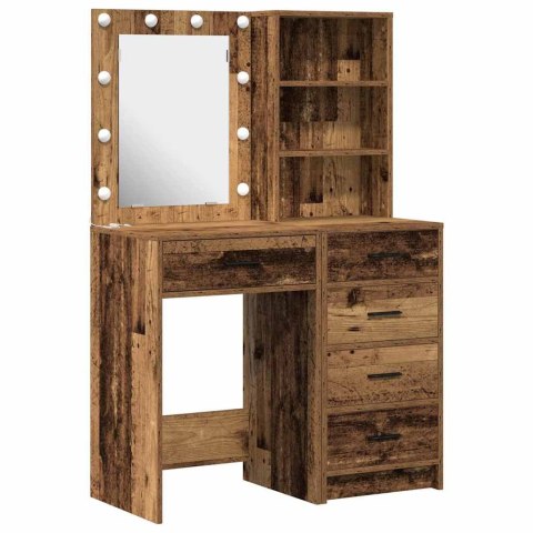 TOALETKA 2 PCS BRĄZOWA 50X41X135CM MATERIAŁ DREWNOPOCHODNY