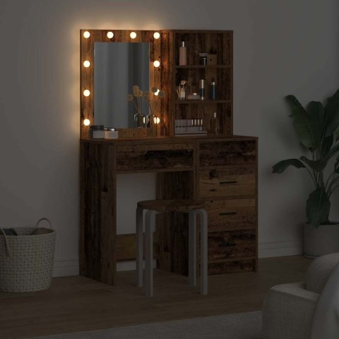 TOALETKA 2 PCS BRĄZOWA 50X41X135CM MATERIAŁ DREWNOPOCHODNY