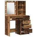 TOALETKA 2 PCS BRĄZOWA 50X41X135CM MATERIAŁ DREWNOPOCHODNY