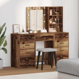 TOALETKA 3 PCS BRĄZOWA 40X41X135CM MATERIAŁ DREWNOPOCHODNY