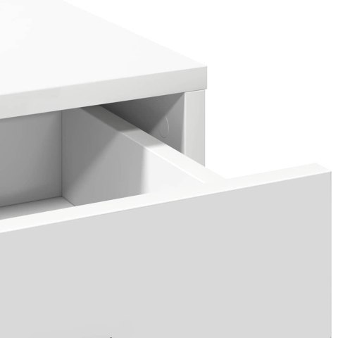 TOALETKA Z SZUFLADĄ Z PÓŁKĄ 2 PCS BIAŁA MATERIAŁ DREWNOPOCHODNY