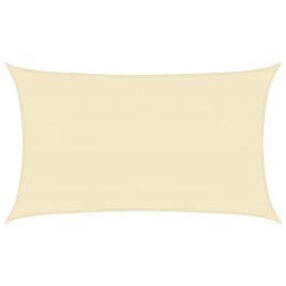 VidaXL Żagiel przeciwsłoneczny, 160 g/m², kremowy, 5x8 m, HDPE