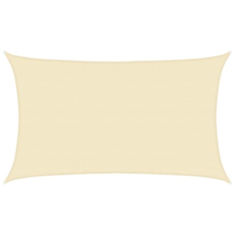 VidaXL Żagiel przeciwsłoneczny, 160 g/m², kremowy, 5x8 m, HDPE