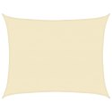 VidaXL Żagiel przeciwsłoneczny, 160 g/m², kremowy, 6x7 m, HDPE