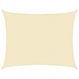 VidaXL Żagiel przeciwsłoneczny, 160 g/m², kremowy, 6x7 m, HDPE