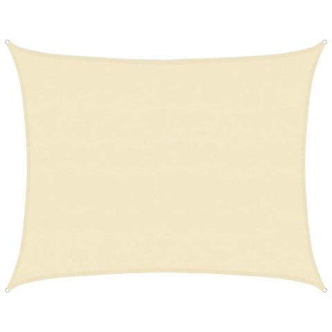 VidaXL Żagiel przeciwsłoneczny, 160 g/m², kremowy, 6x7 m, HDPE