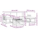 VidaXL Zestaw sof na zewnątrz z poduszką 6 pcs Naturalny i Kremowy