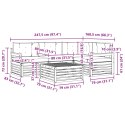 ZESTAW SOF NA ZEWNĄTRZ Z PODUSZKĄ 5 EL. NATURALNY I BEŻOWY