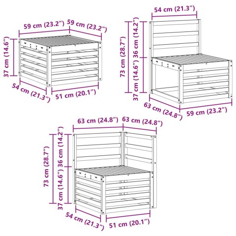 VidaXL Zestaw sof na zewnątrz 5 pcs Naturalny Lite Drewno Akacji