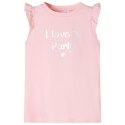 Koszulka dziecięca, z falbankami, jasny róż, 116
