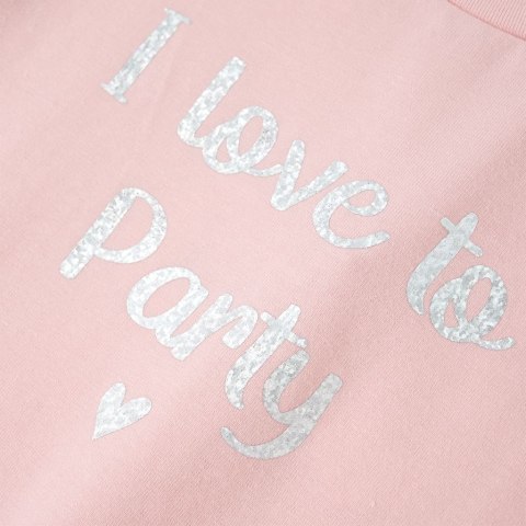 Koszulka dziecięca, z falbankami, jasny róż, 116