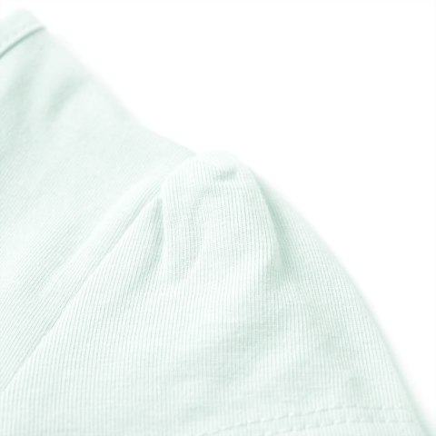 Koszulka dziecięca z krótkimi rękawami, jasnomiętowa, 140