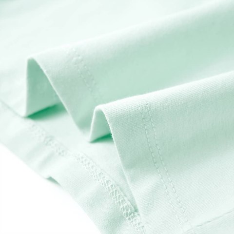 Koszulka dziecięca z krótkimi rękawami, jasnomiętowa, 140