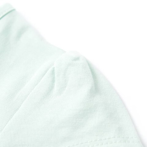 Koszulka dziecięca z krótkimi rękawami, jasnomiętowa, 92