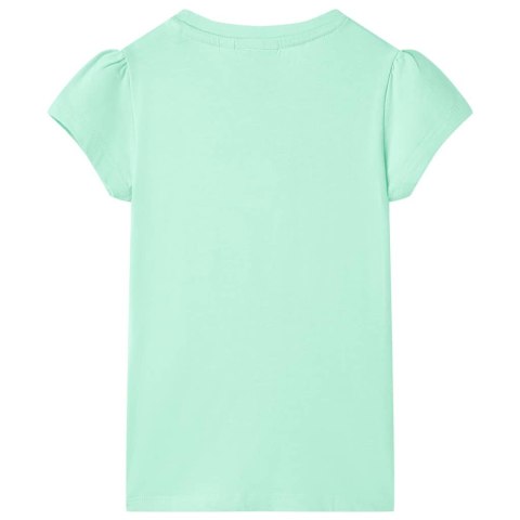 Koszulka dziecięca z krótkimi rękawami, jasnozielona, 116