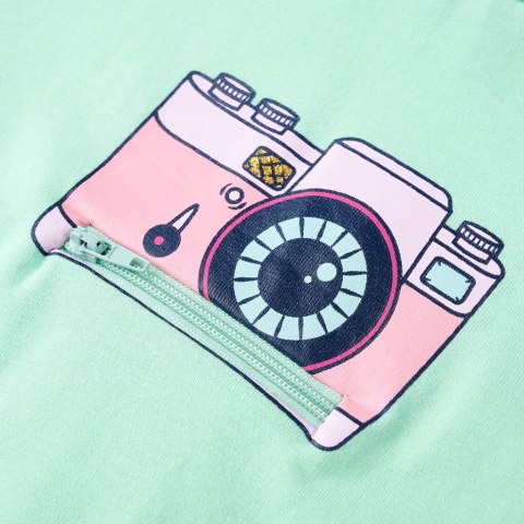 Koszulka dziecięca z krótkimi rękawami, jasnozielona, 116