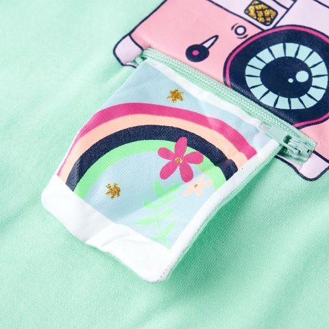 Koszulka dziecięca z krótkimi rękawami, jasnozielona, 116