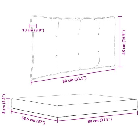 VidaXL Poduszka do sofy na zewnątrz 2 pcs Czarny Poliester