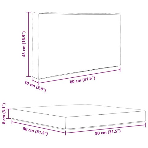 VidaXL Poduszka do sofy na zewnątrz 2 pcs Kremowy Poliester