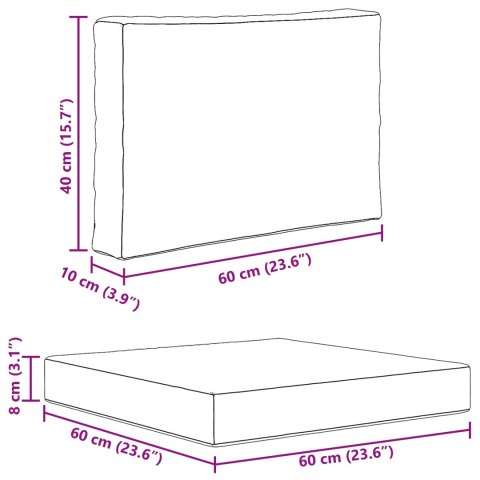 VidaXL Poduszka do sofy na zewnątrz 2 pcs Niebieski królewski