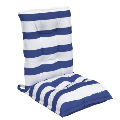 VidaXL Poduszki na krzesła z niskim oparciem, 6 szt., niebiesko-białe