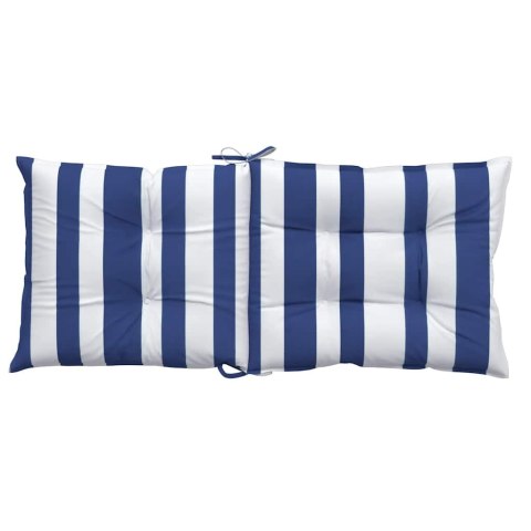 VidaXL Poduszki na krzesła z niskim oparciem, 6 szt., niebiesko-białe