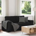 VidaXL Sofa 2-osobowa, czarna, 180x77x82 cm, tapicerowana tkaniną