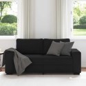 VidaXL Sofa 2-osobowa, czarna, 180x77x82 cm, tapicerowana tkaniną