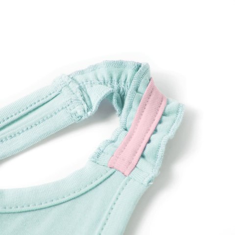 Dziecięca koszulka na ramiączkach, jasnomiętowa, 140
