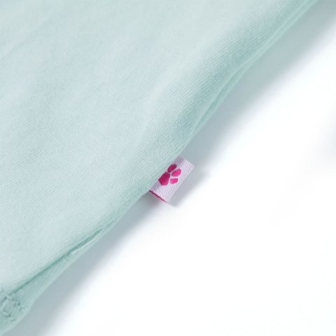 Dziecięca koszulka na ramiączkach, jasnomiętowa, 140