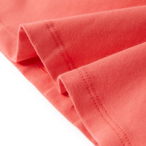 Dziecięca koszulka na ramiączkach, koralowa, 128