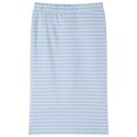 Dziecięca spódniczka w paski, prosty krój, jasna mięta, 116
