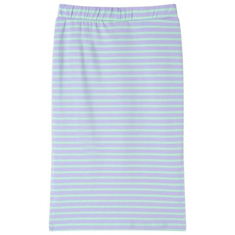 Dziecięca spódniczka w paski, prosty krój, jasna mięta, 116
