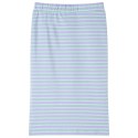 Dziecięca spódniczka w paski, prosty krój, jasna mięta, 128