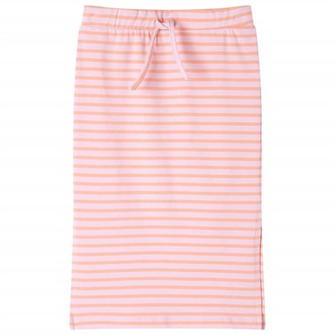 Dziecięca spódniczka w paski, prosty krój, różowa, 104