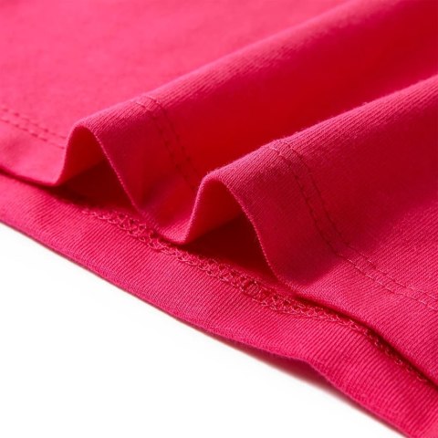 Koszulka dziecięca, jaskraworóżowa, 104